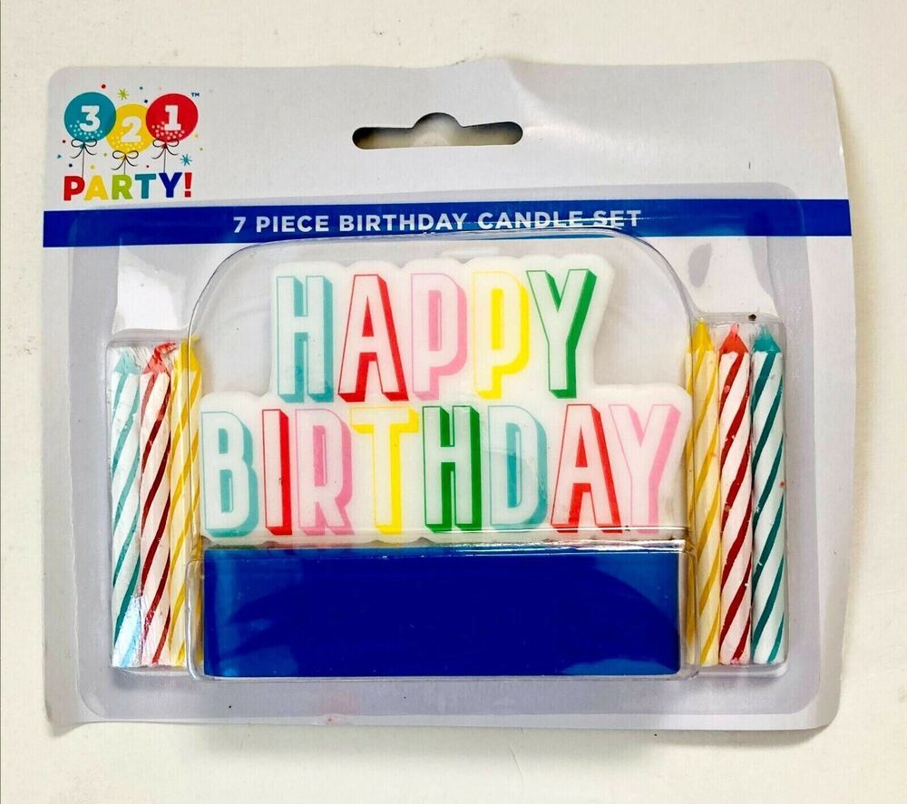 42 Pcs - 321 Party “Happy Birthday” 7 Piece Candle Set Cake Top | 6pk Brand New